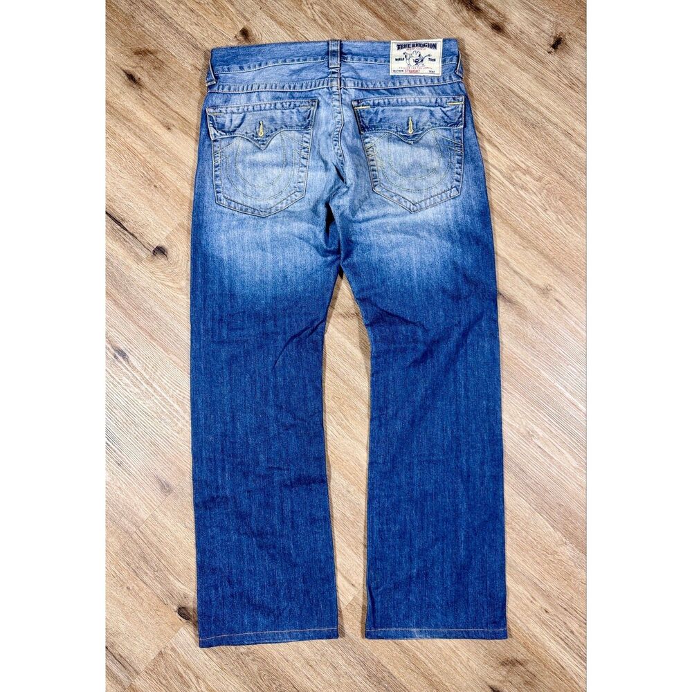 True Religion Ricky Straight Jeans Men’s 34x31 Y2K Medium Wash Denim 2013 Baggy